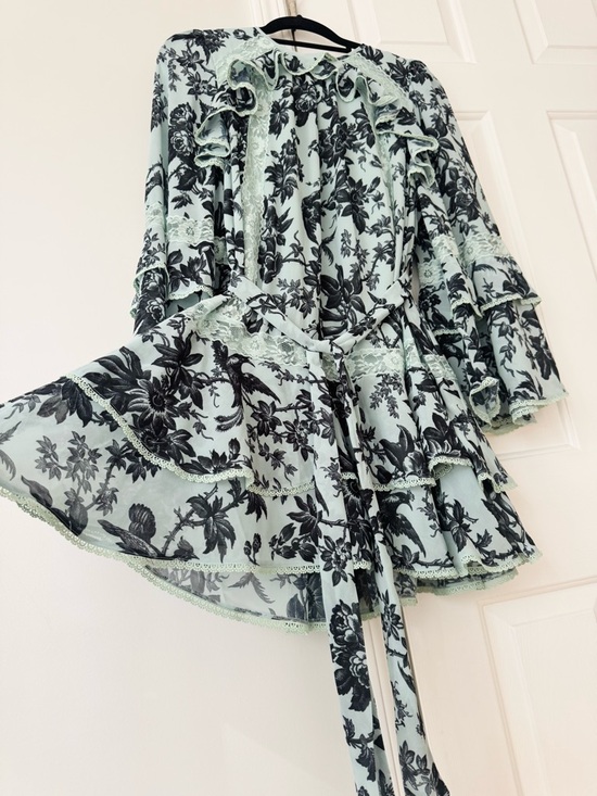 Anthropologie BHLDN Camila Kimono -Sleeve-Chiffon Mini Dress, Size M - Picture 9 of 15